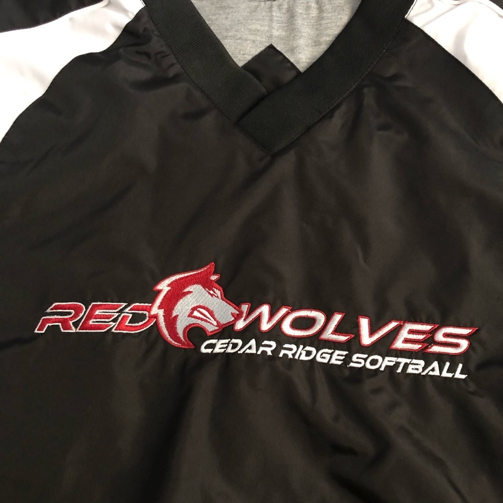 Red Wolves Cedar Ridge Softball pull up jacket S - Picture 8 of 12